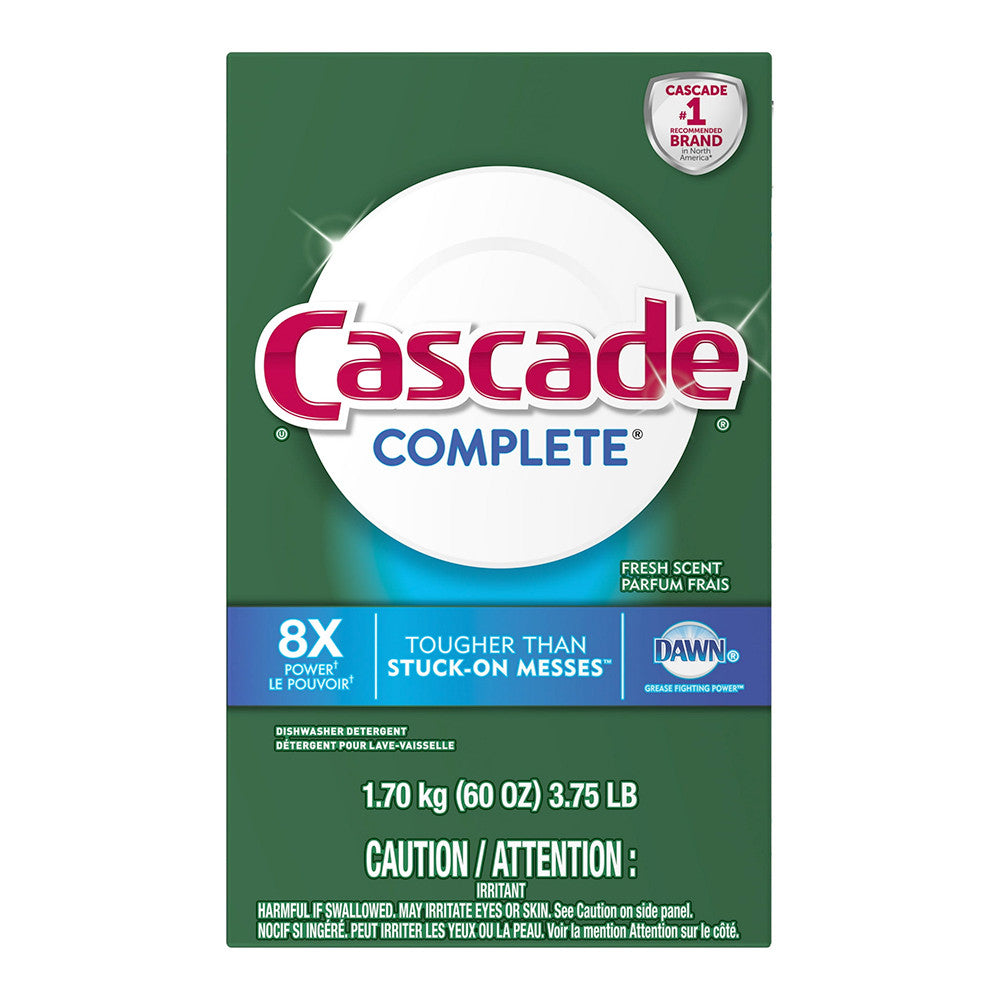 Cascade Complete Powder Dishwasher Detergent, Fresh Scent, 60 Oz